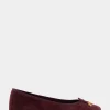 Comfortable Women's Ballet Flat in Deep Aubergine Suede Suede
