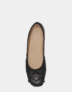 Comfortable Women's Ballet Flat in Black Genuine Leather