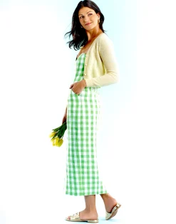 Comfortable Women's Debossed Chain Link Slide Sandal in Soft Gold Faux Leather