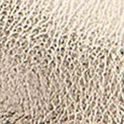 Comfortable Women's Debossed Chain Link Slide Sandal in Soft Gold Faux Leather