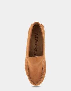 Comfortable Women's Driver in Tan Suede