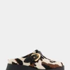 Comfortable Women's Flexible Molded Unit Convertible Clog in Cow Print Haircalf Cowhair