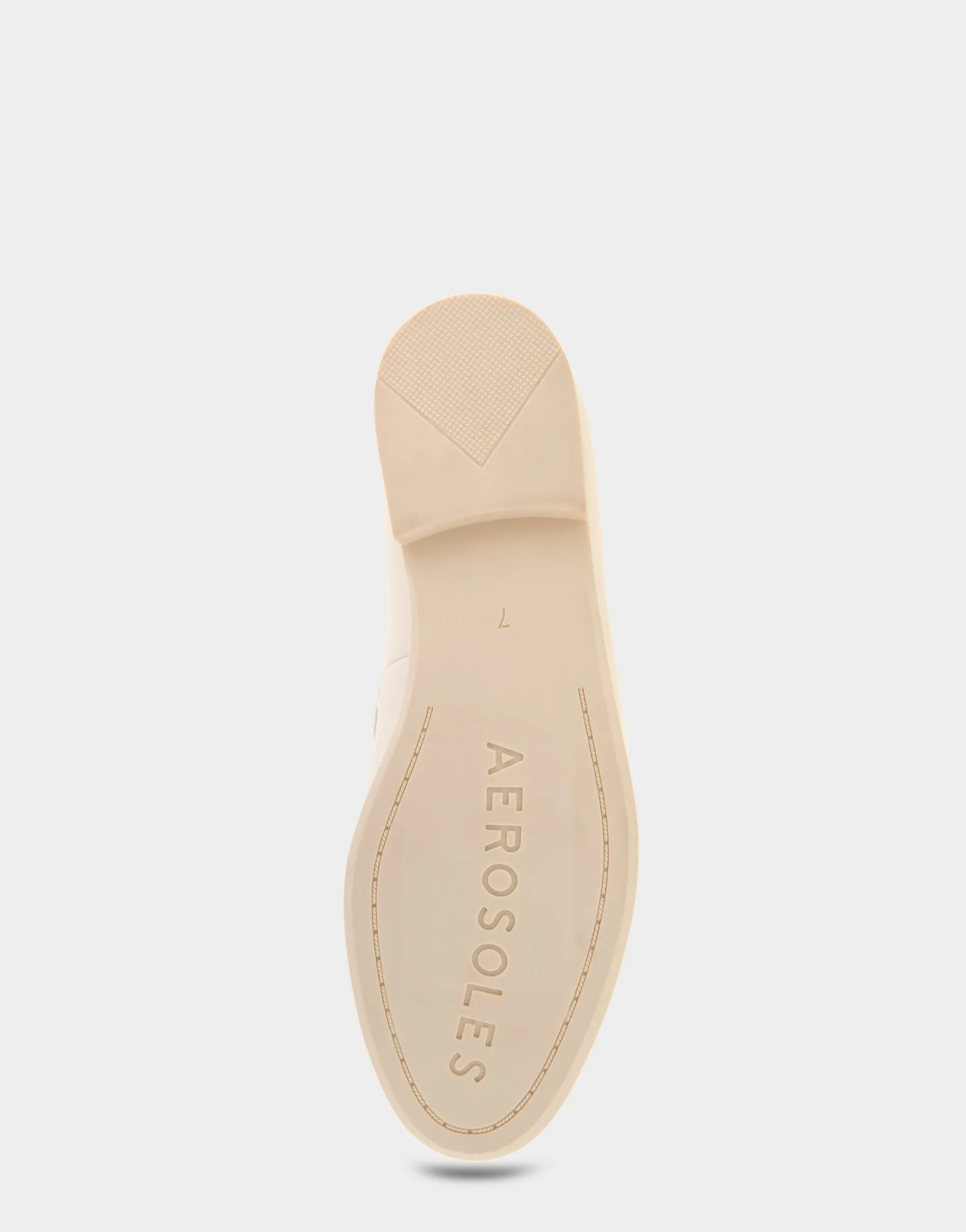 Comfortable Women's Flexible Tailored Debosssed Logo Loafer in Eggnog Leather Leather