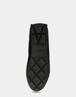 Comfortable Women's Horsebit Driver Moc in Black Suede Suede