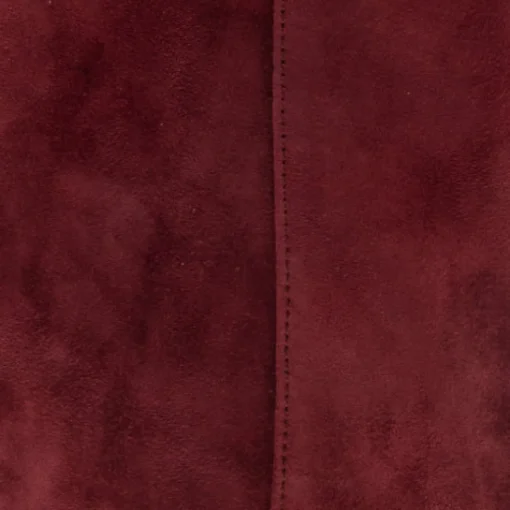 Comfortable Women's Knee High Platform Boot in Burgundy Kid Suede