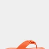 Comfortable Women's Knotted Thong Sandal in Mandarin Leather