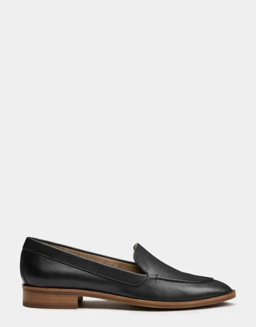 Comfortable Women's Loafer in Black Genuine Leather