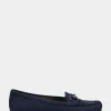 Comfortable Women's Loafer in Navy Faux Suede