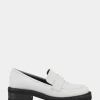 Comfortable Women's Loafer in White Genuine Leather