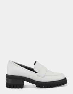Comfortable Women's Loafer in White Genuine Leather