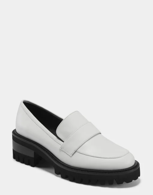 Comfortable Women's Loafer in White Genuine Leather