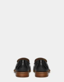 Comfortable Women's Loafer in Black Genuine Leather