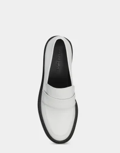 Comfortable Women's Loafer in White Genuine Leather