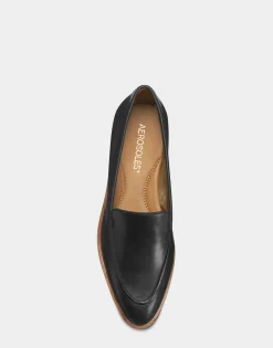 Comfortable Women's Loafer in Black Genuine Leather