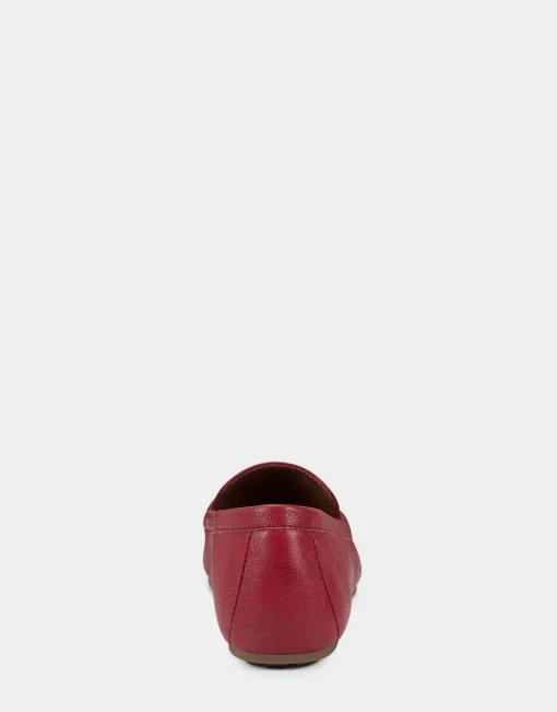 Comfortable Women's Loafer in Red Faux Leather