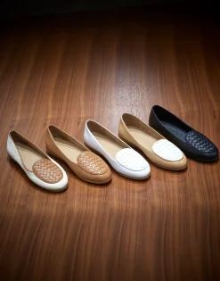 Comfortable Women's Loafer in White Faux Leather