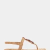 Comfortable Women's Ornamented Slingback Strap Thong Sandal in Cork Cork