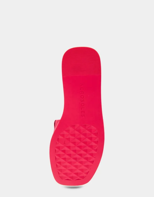 Comfortable Women's Ornamented Single Band Slide Sandal in Virtual Pink Leather