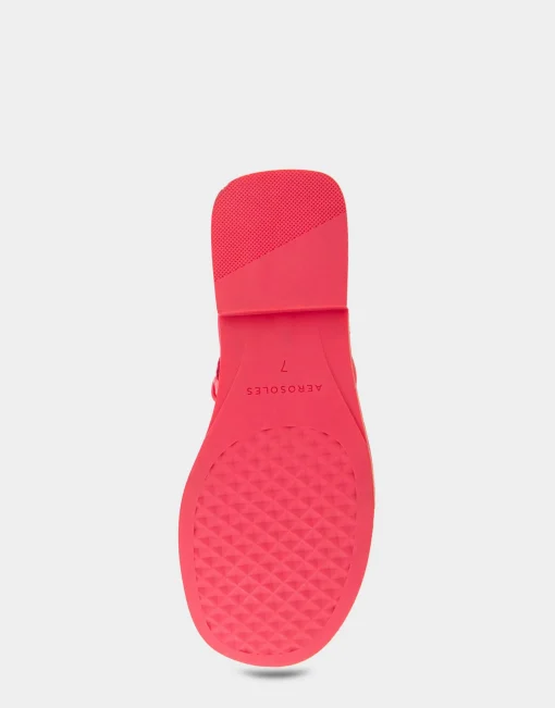 Comfortable Women's Ornamented Slingback Strap Thong Sandal in Virtual Pink Faux Leather