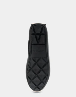 Comfortable Women's Ornamented Driver in Black Leather