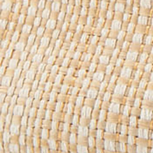 Comfortable Women's Ornamented Flat in Natural Raffia Combo Raffia Fabric