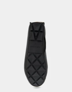 Comfortable Women's Quilted Plug Driver Moc in Black Patent Faux Leather Patent Faux Leather