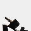 Comfortable Women's Sandal in Black Faux Suede