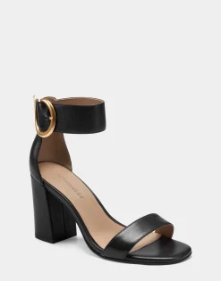 Comfortable Women's Sandal in Black Genuine Leather