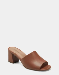 Comfortable Women's Sandal in Tan Faux Leather