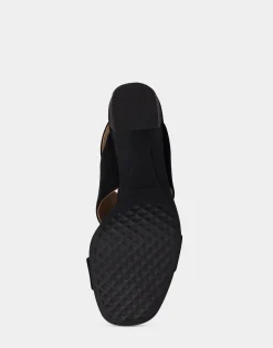 Comfortable Women's Sandal in Black Faux Suede