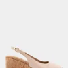 Comfortable Women's Sculpted Wedge Slingback in Cipria Patent Faux Leather