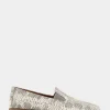Comfortable Women's Slip On Double Gore Loafer in Roccia Snake Print Embossed Leather Leather