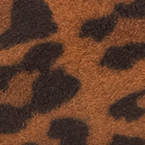 Comfortable Women's Slip On Double Gore Loafer in Leopard Faux Suede Faux Suede