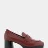 Comfortable Women's Tailored Platform Loafer in Clay Leather