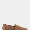 Comfortable Women's Tailored Loafer in Leopard Metallic Fabric Leather
