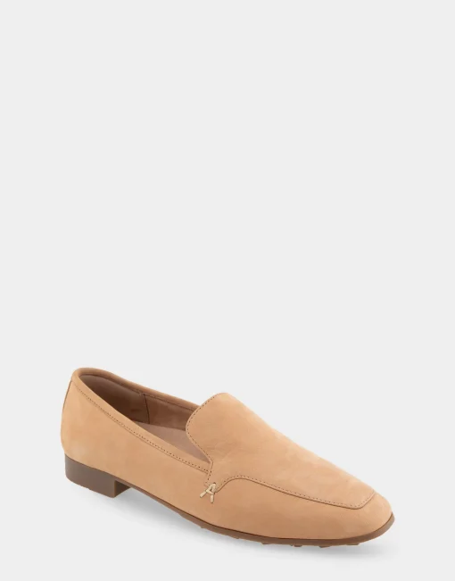Comfortable Women's Tailored Loafer in Doe Nubuck Leather