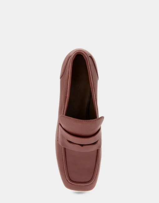 Comfortable Women's Tailored Platform Loafer in Clay Leather