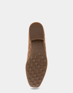 Comfortable Women's Tailored Loafer in Leopard Metallic Fabric Leather