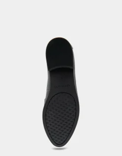 Comfortable Women's Tailored Loafer in Black Faux Leather