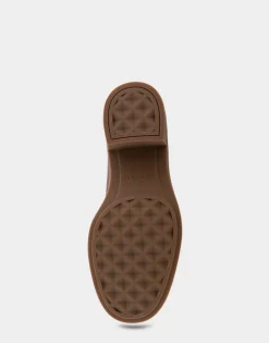 Comfortable Women's Tasseled Platform Loafer in Clay Leather Leather