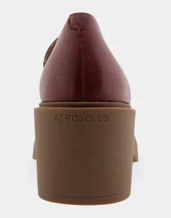 Comfortable Women's Tasseled Platform Loafer in Clay Leather Leather