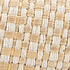 Comfortable Women's Two Band Molded Footbed Sandal in Natural Raffia Combo Raffia Fabric