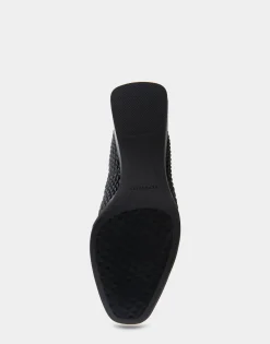 Comfortable Women's Wedge Pump in Black Faux Leather